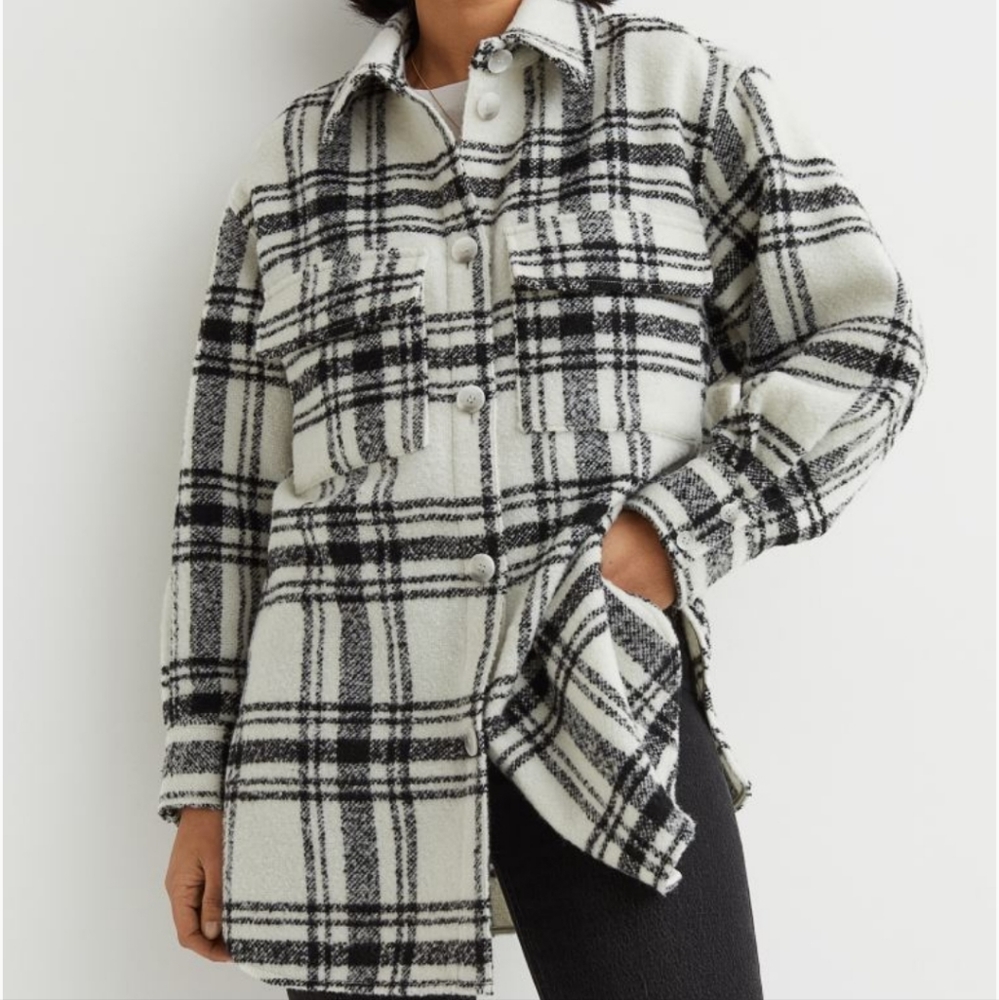 Oversized shirt jacket